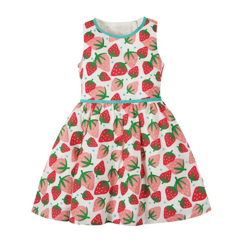 Little maven Dress Лето Животное Аппликация Девушки одеваются для детской одежды Хлопок Детей Платье Принцессы Единорог Детское Платье - Цвет: S0679 same picture