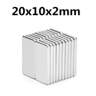 Неодимовый магнит N35 20 мм x 10 мм x 2 мм NdFeB 20x10x2 мм блок супер мощный сильный постоянный магнит 20*10*2 мм 10  30 шт.
