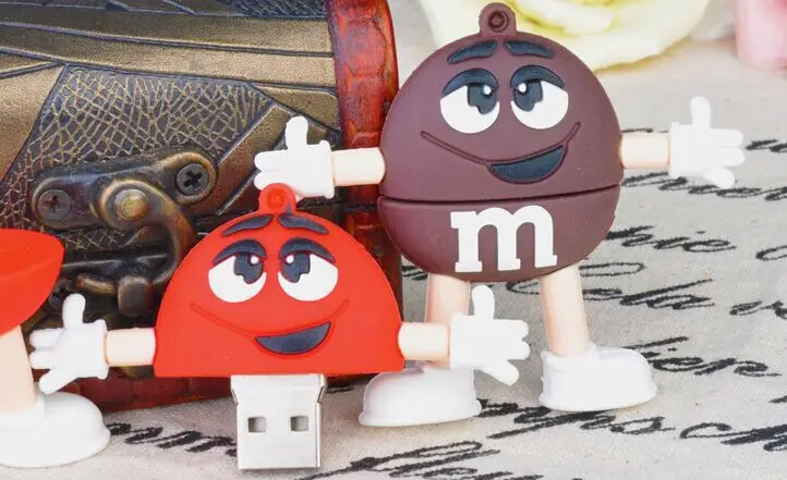 Флэш накопитель Usb шоколадный M & 32 ГБ мультяшная Флэшка 2 0 флэш 4 8 16 64 128 256 карта