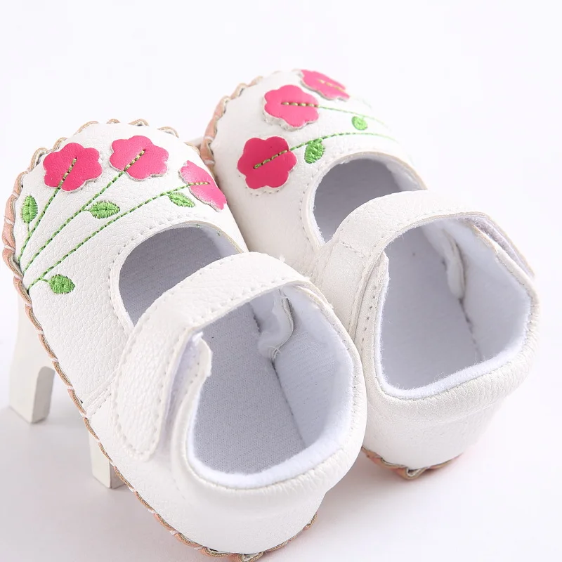 

Baby girl flowers PU shoes princess non-slip soft bottom toddler shoes