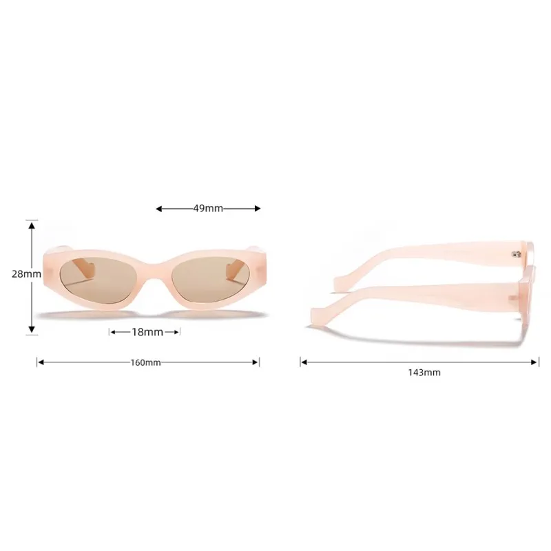

Fashion Women Korean Style Retro Jelly Color Small Frame Sunglasses Eyewear
