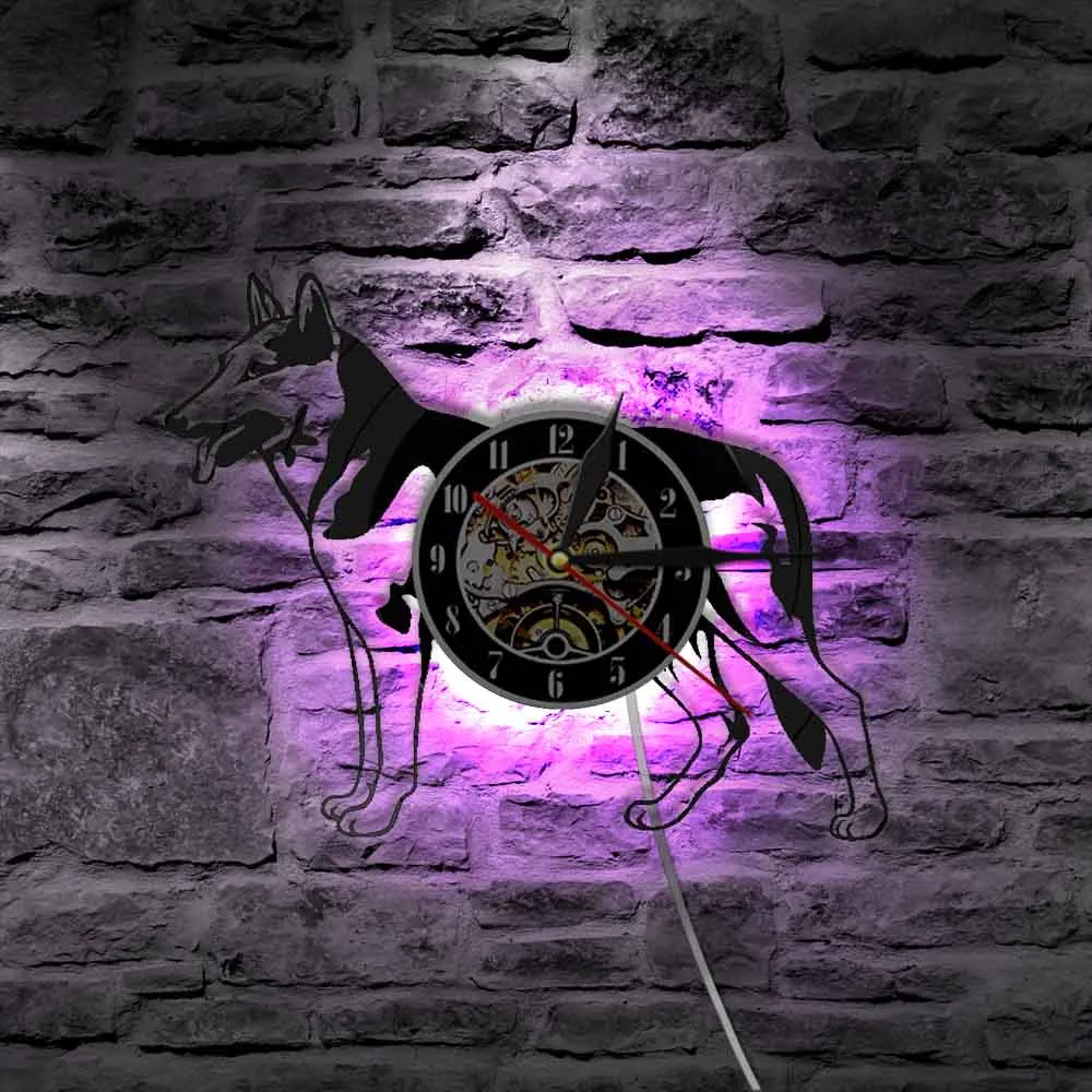 Настенные часы с изображением немецкой овцы в современном дизайне для щенков