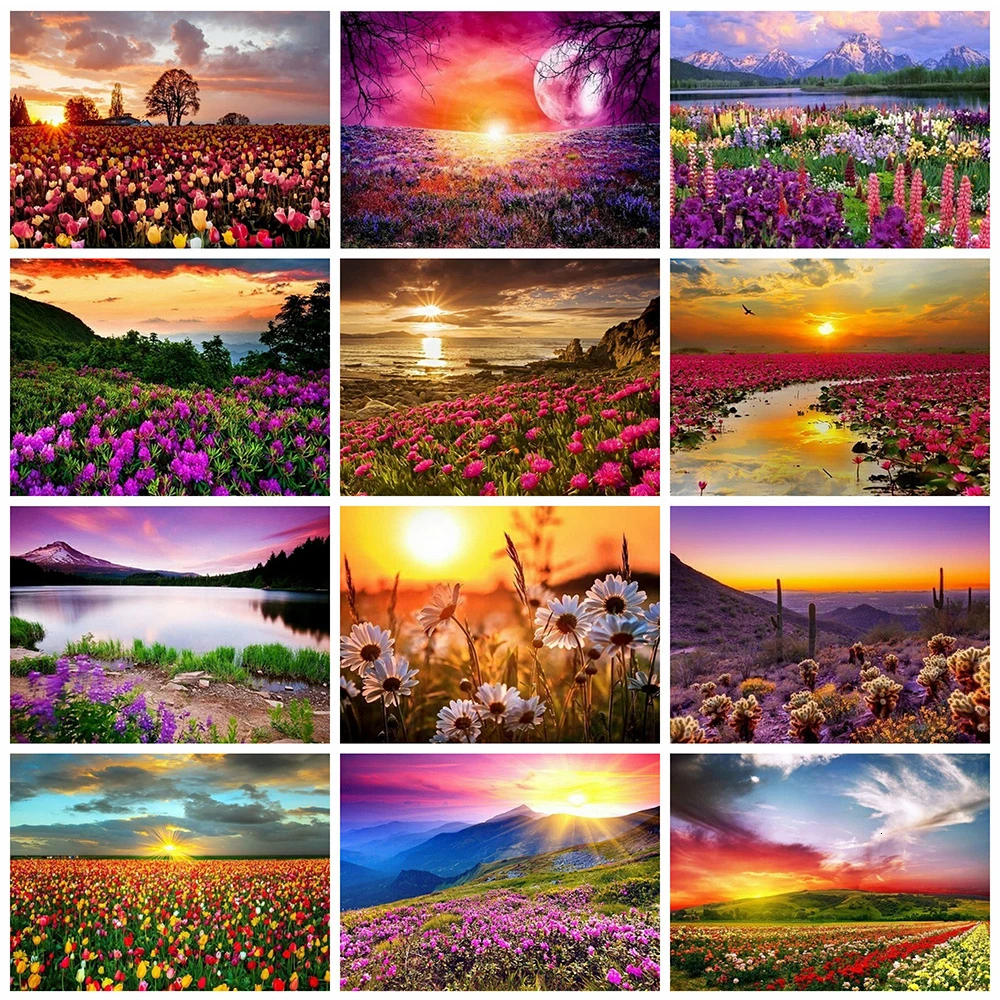 

Рождественская вышивка 5D «сделай сам», алмазная живопись, деревенский двор, пейзаж, мозаика, пейзаж, вышивка крестиком, искусство, украшение...