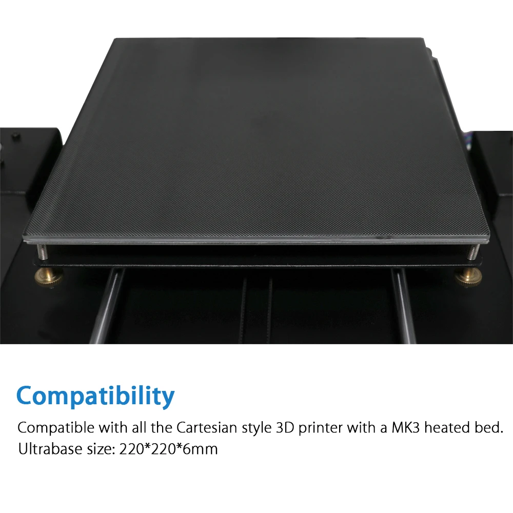 220x220 12v heatbed ultrabase 3d printer platform build surface glass plate for anycubic i3 mega mk2 mk3 3d printer hotbed parts free global shipping