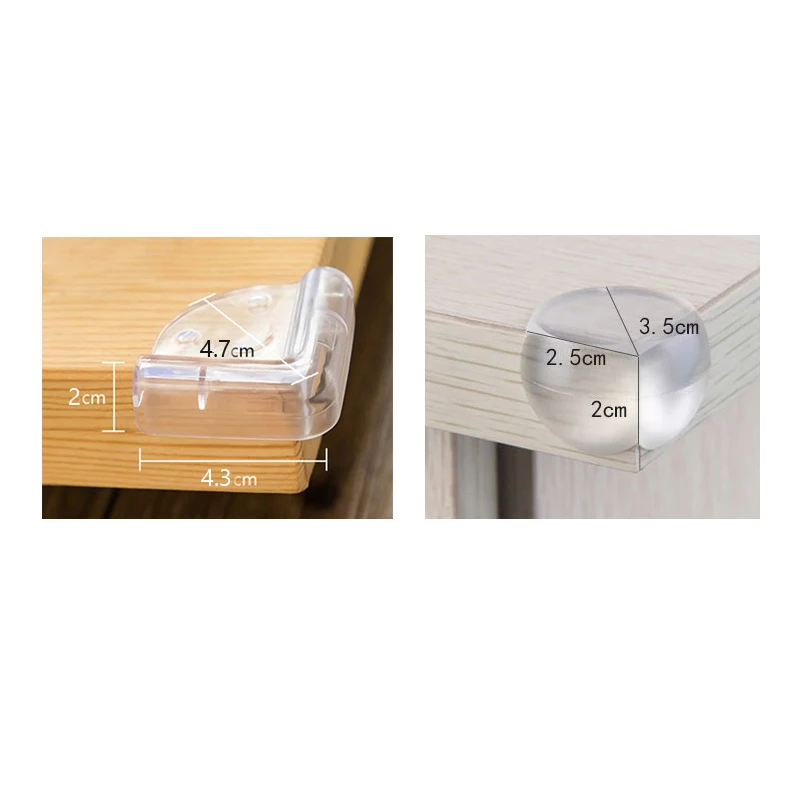 4 шт. силиконовые накладки на углы мебели для безопасности детей|Бамперы края и