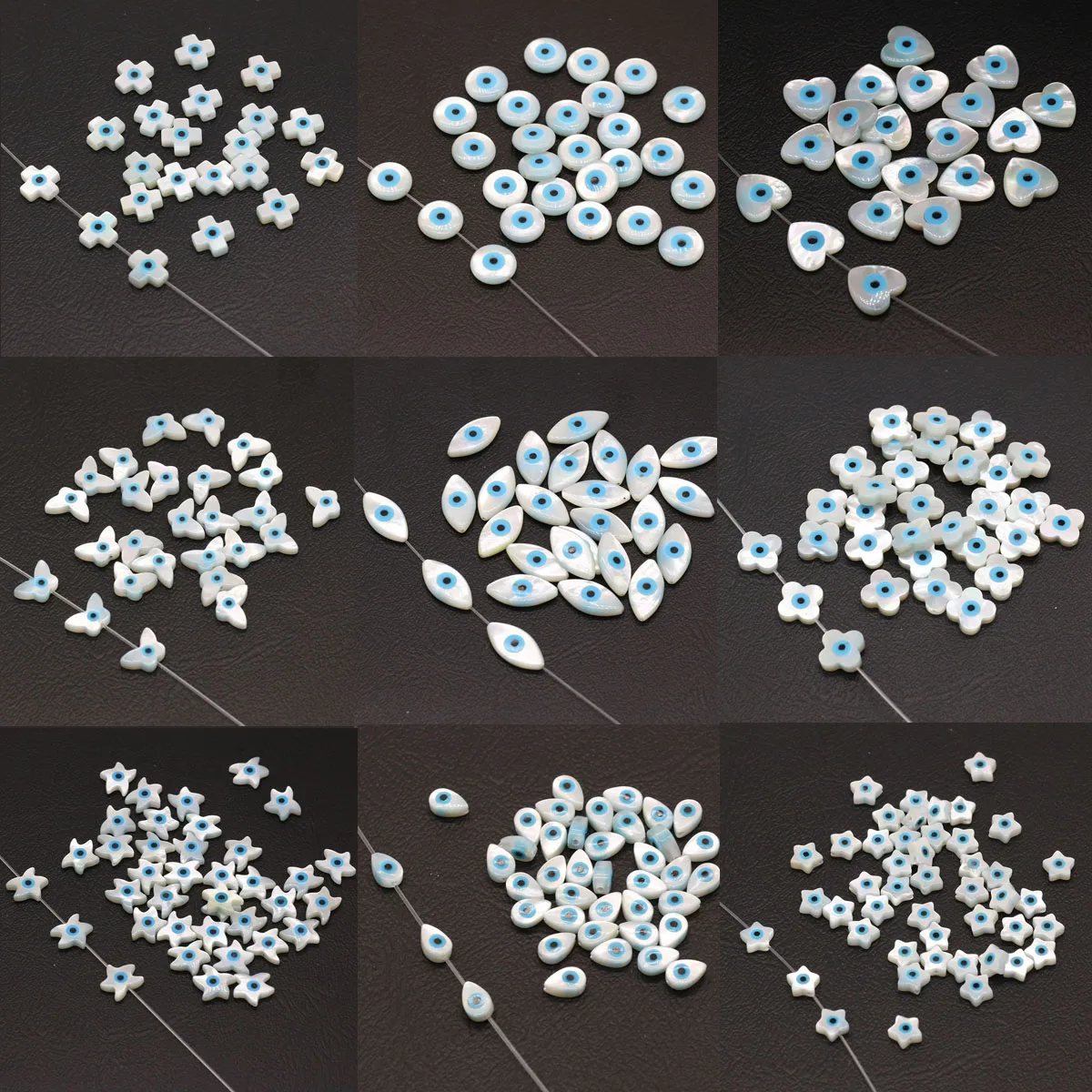 Натуральный пресноводный белый кулон в виде ракушки с синими глазами изысканные