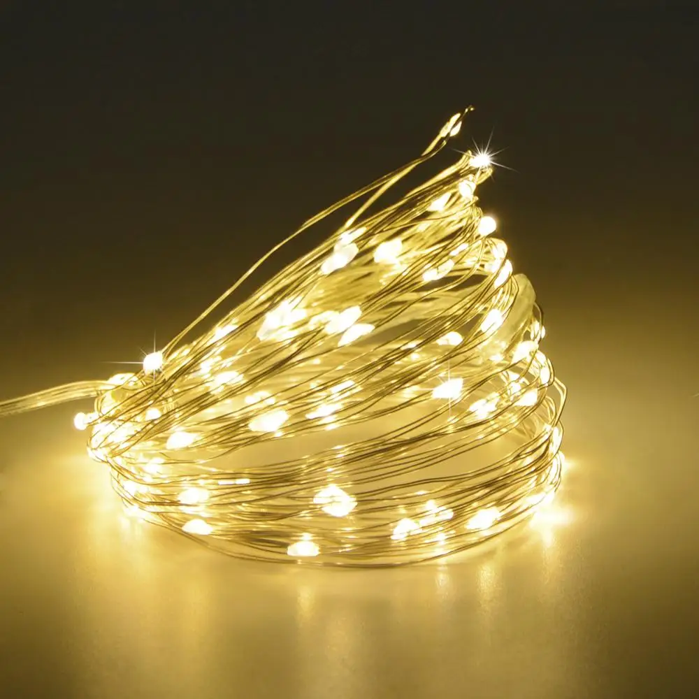 

2m 5m 10m Copper Wire LED Cabinet light Bedroom Bookcase Decoration flexible String lamp Christmas Wedding Party Indoor Lighting
