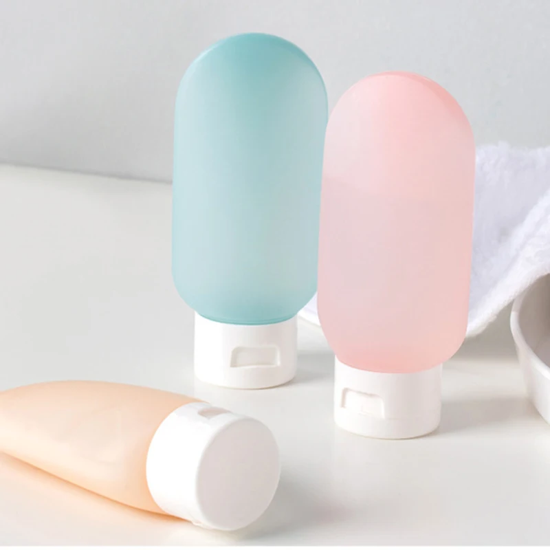 

Leak Proof Travel Bottles Sets 3 Multi Color Silicone Squeeze Refillable Containers Tubes for Carry-on Liquid Toiletries