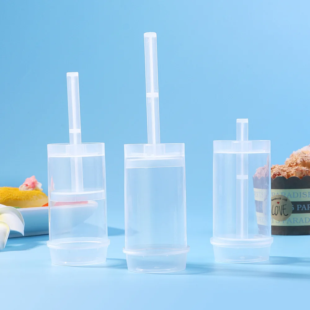 30 шт. прозрачный Круглый держатель для торта с эффектом пуш ап| |