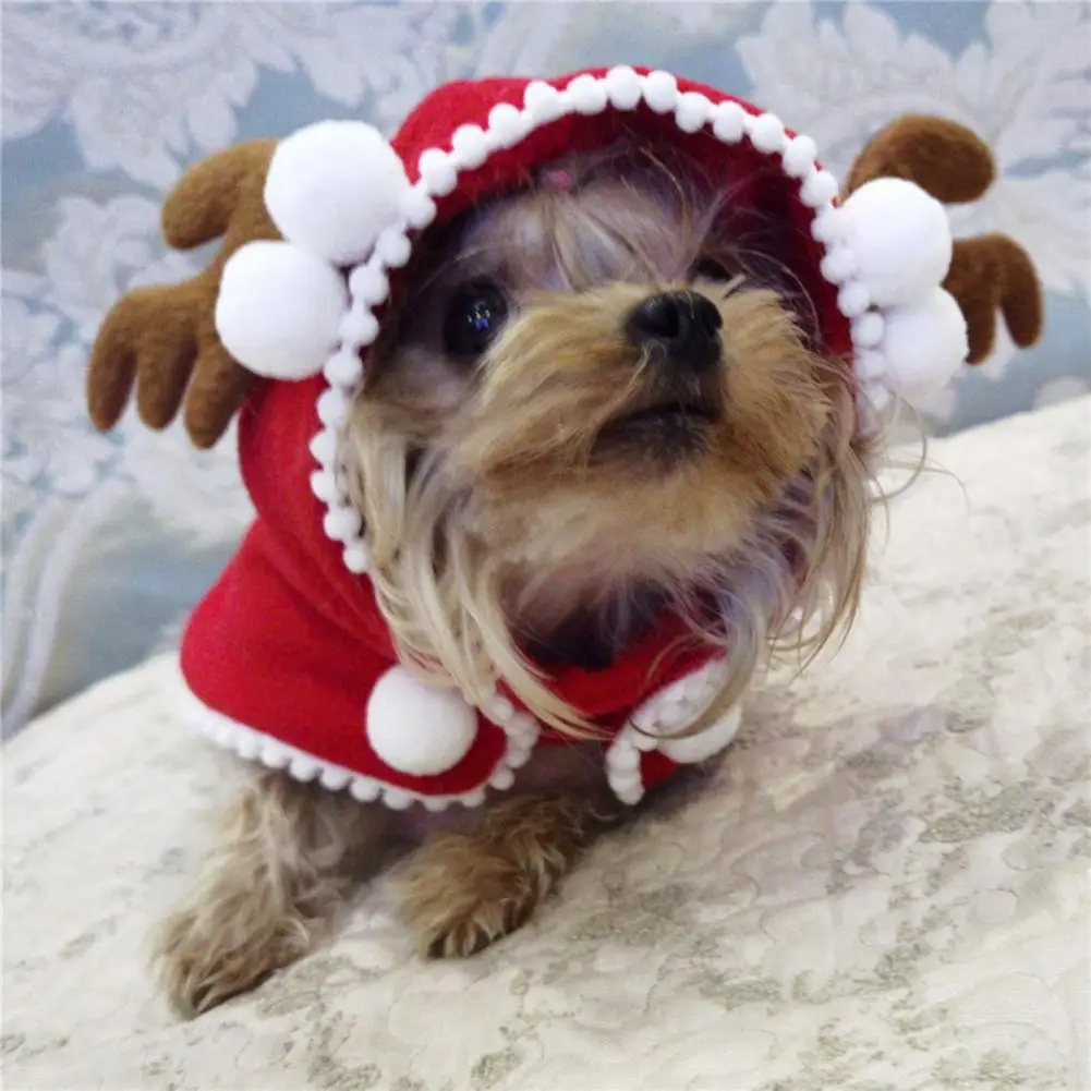 Легкая флисовая зимняя одежда для домашних животных с рождественской тематикой