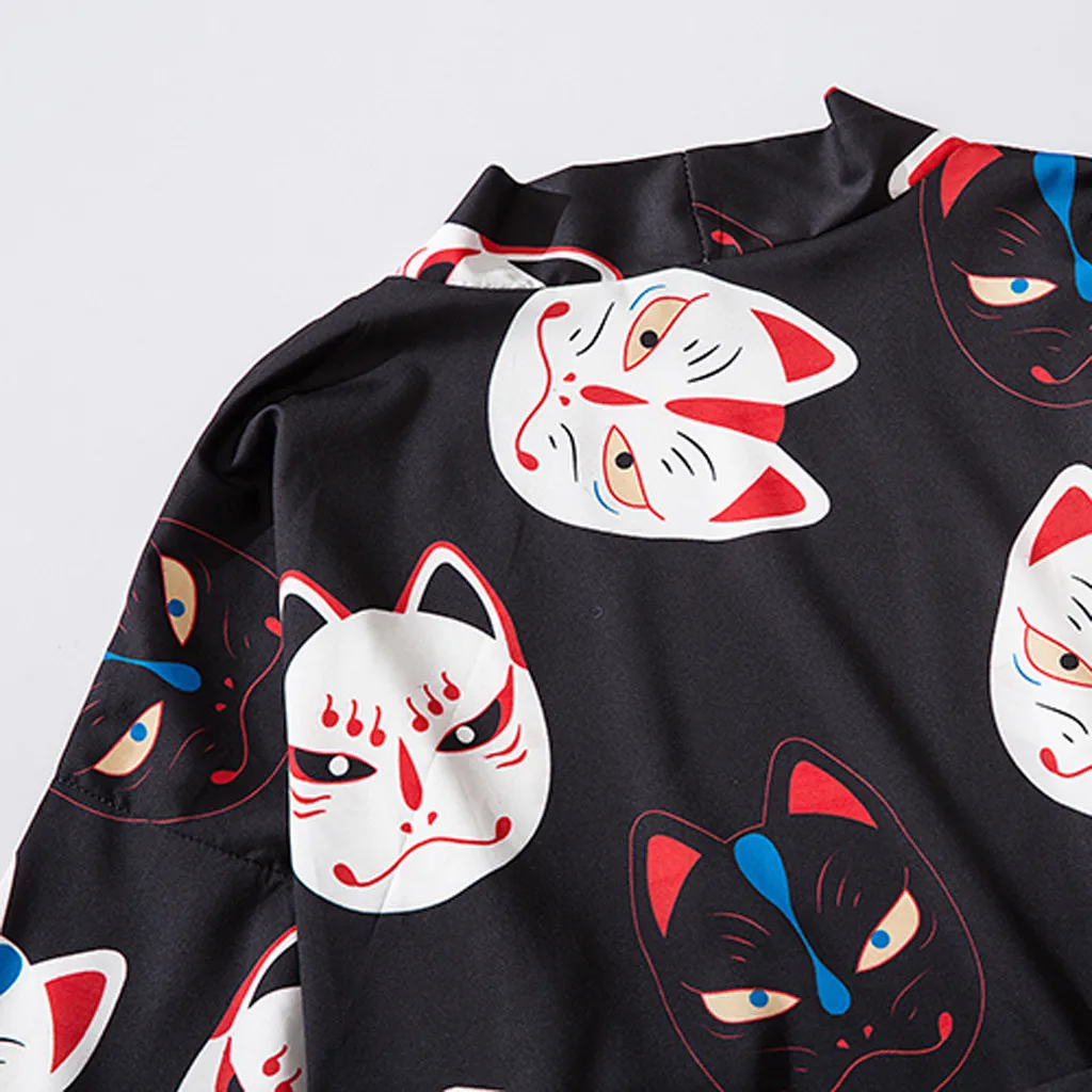 Летняя японская пятиточечная искусственная Мужская и женская накидка верхняя