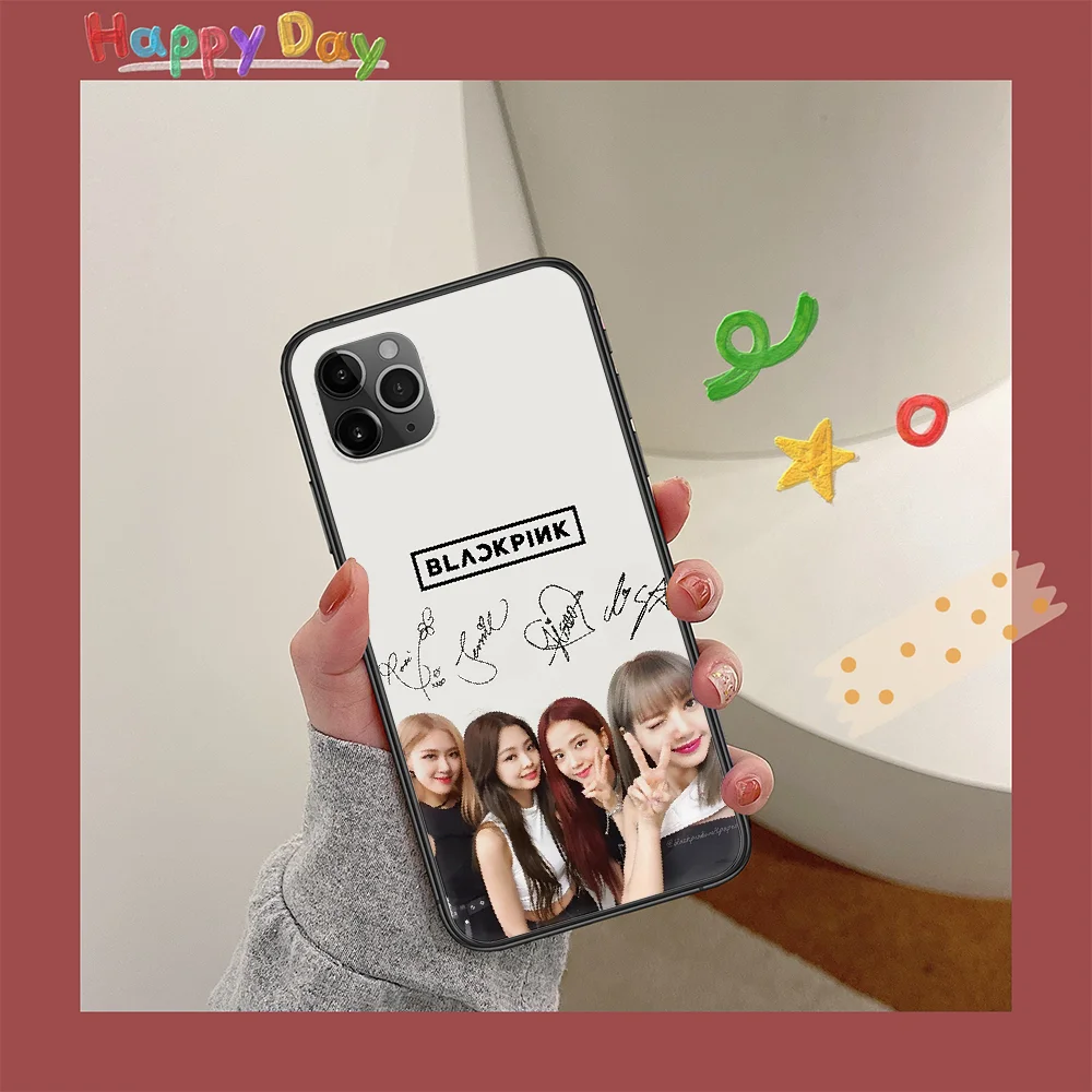 

BlackPinks Kpop Phone Case For Iphone 11 12 Mini PRO XR X XS MAX 6 6s 7 8 Plus 4 5 5s SE 2020 black Bumper Pretty Cover Tpu Cell