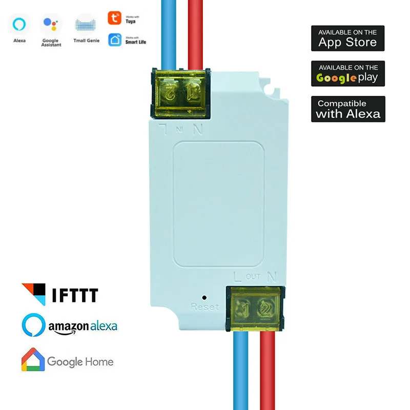

15A TuYa Wifi Switch Smart Home Remote Control Timing Voice Modification Line Switch Smart Home With Alexa Google Inteligente
