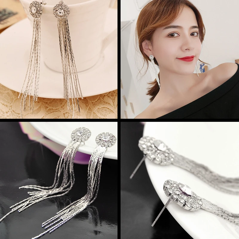 Корейские Новые Звездные Серьги жемчужные серьги Золотая Длинная цепочка с