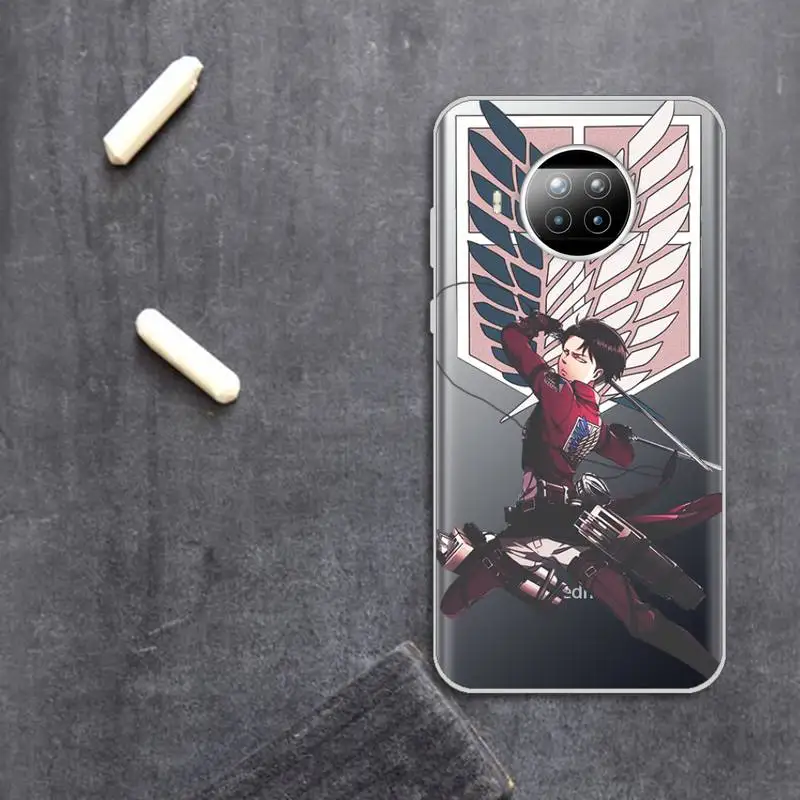 

Hot Anime Attack On Titan Phone Case Transparent for Xiaomi Redmi note 10 t 8 9 pro lite 11