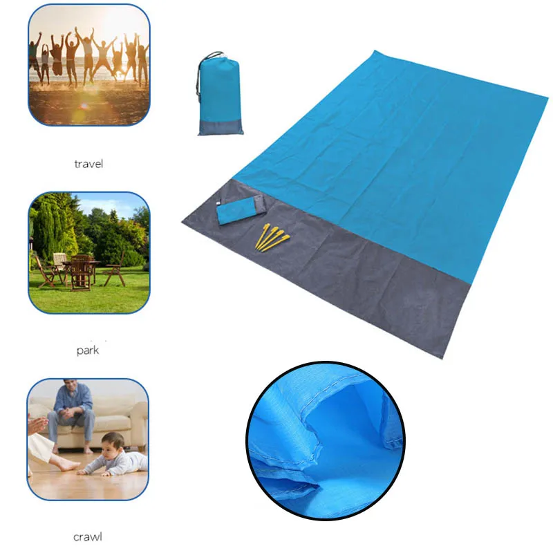 Blanket Beach Mat Pocket Portable Outdoor Mattress Picnic Picnic Camping Waterproof Tent Mat Mat Ground Mat Blanket