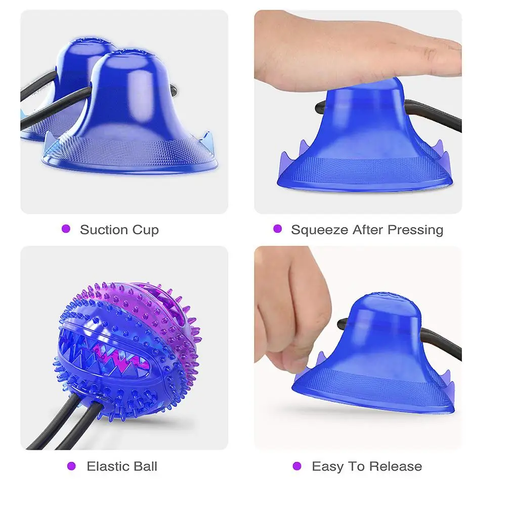 ПЭТ молярная игрушка для кусания пола двойная присоска собачий канат войны