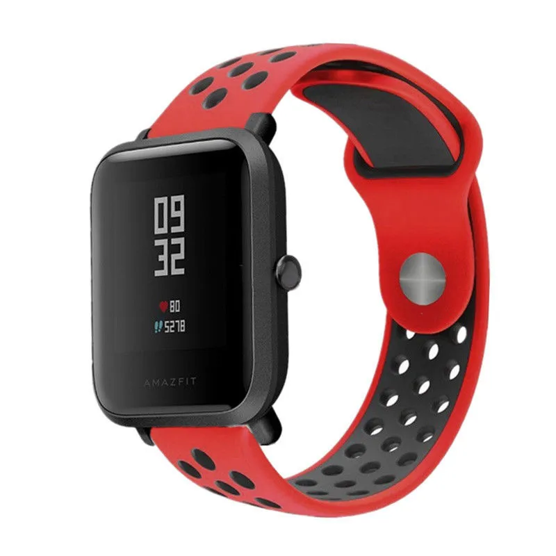 Силиконовый ремешок 20 мм/22 мм для Amazfit GTS/2/2e/GTS2 Mini/GTR 3/Pro 47 мм/GTR2/2e/stratos 2/3 спортивный