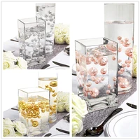 floating no hole pearls jumboassorted sizes vase decorations includes transparent water gels for floating vase pearl