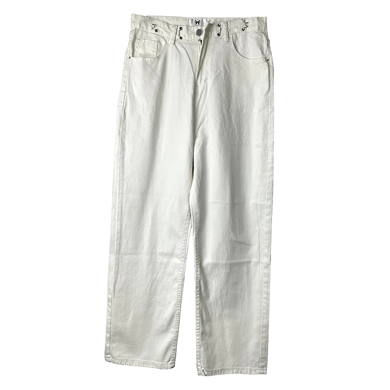 

Jeans for Women 2021 New Korean Ins Trendy White Men's and Women's Casual Loose Drooping Wide Leg Daddy Pants