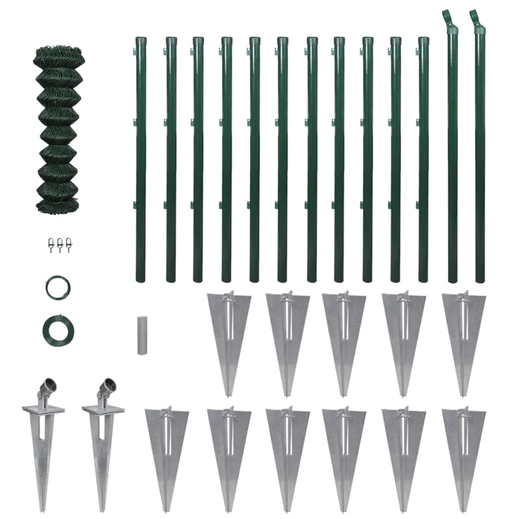

Chain Link Fence with Posts Spike Steel 4'1"x82'