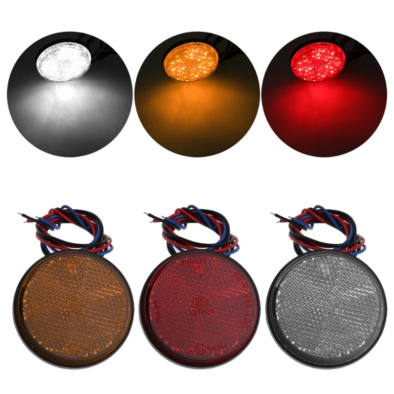 Универсальный автомобильный мотоциклетный круглый 24 светодиодный фонарь