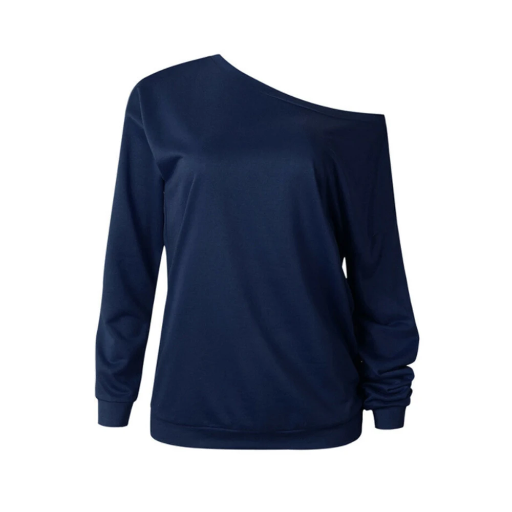 Новая однотонная Осенняя мода с круглым вырезом и длинными рукавами женский