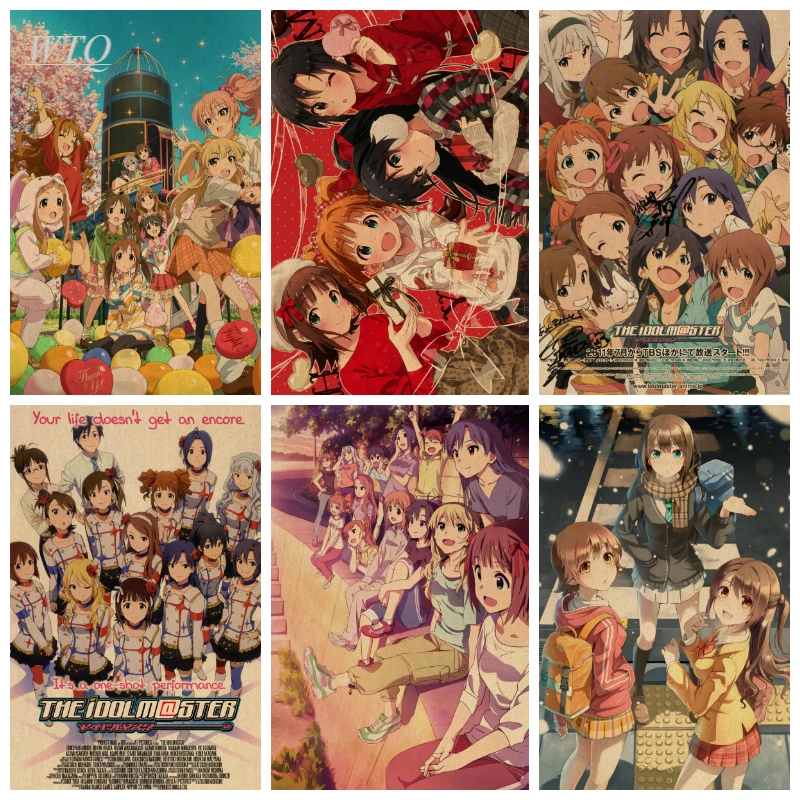 

Настенный плакат IDOLM @ STER, аниме плакаты, Ретро плакат, Картина на холсте, Настенная картина, фотографии для детской комнаты, домашний декор