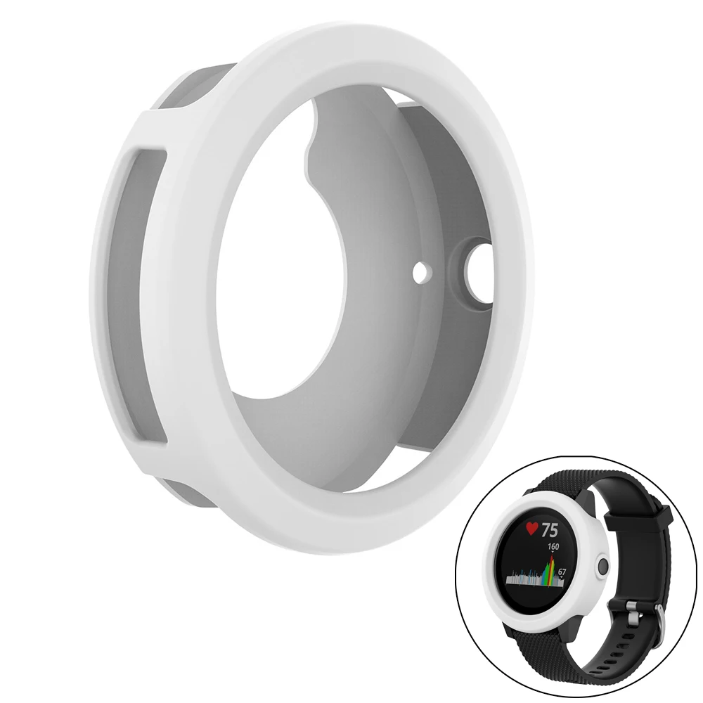 White Мягкий силиконовый резиновый чехол защитный чехол для Garmin Vivoactive 3 чехол для часов Garmin Vivoactive3 защитный чехол - Цвет: White