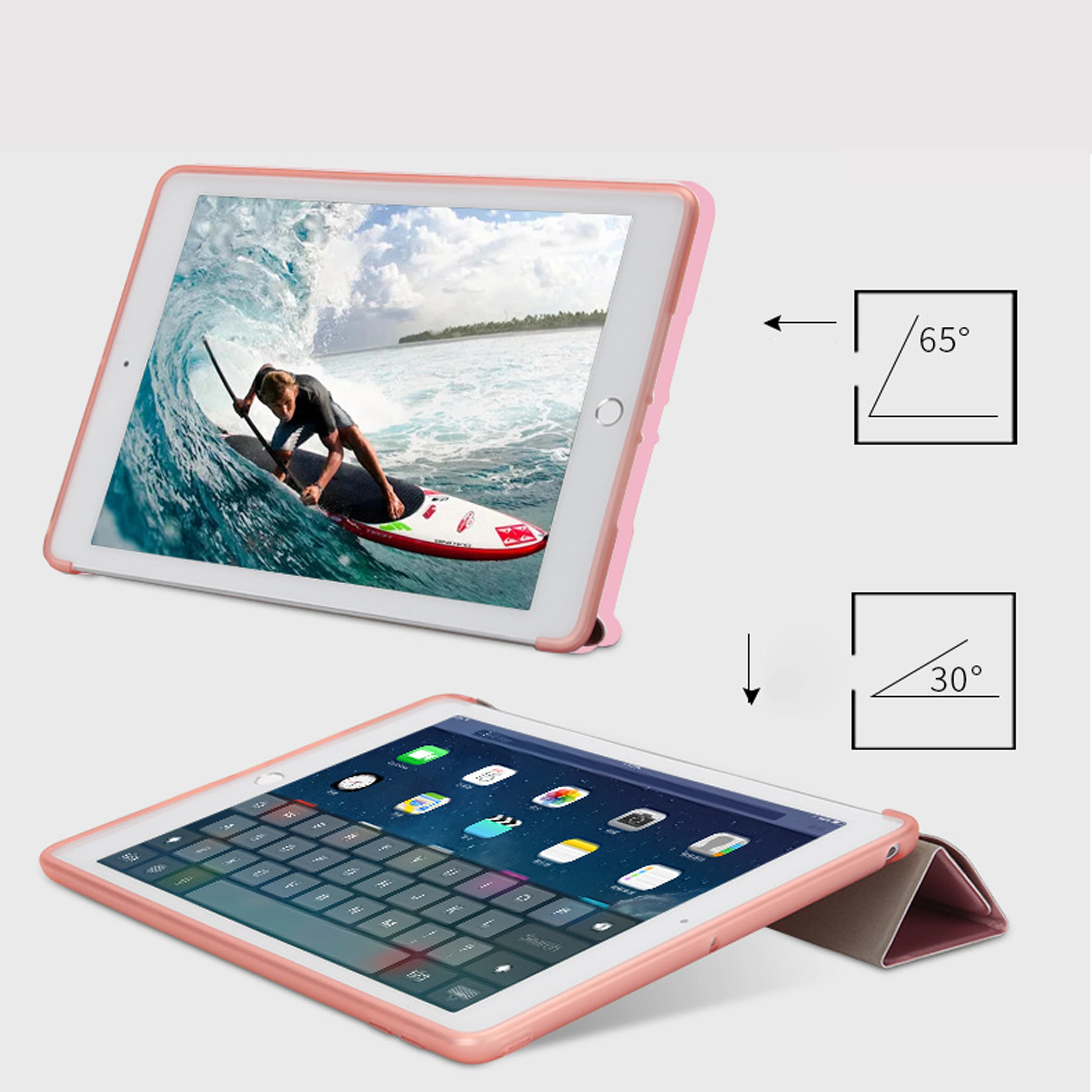 Чехол для iPad Mini 5 4 3 2 1 чехол из искусственной кожи силиконовая Мягкая задняя