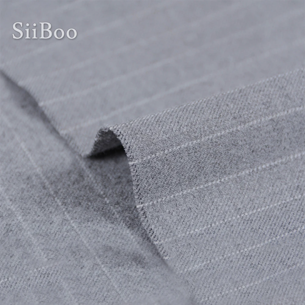 Европейский стиль весна-осень серая полосатая льняная ткань для костюма Тренч