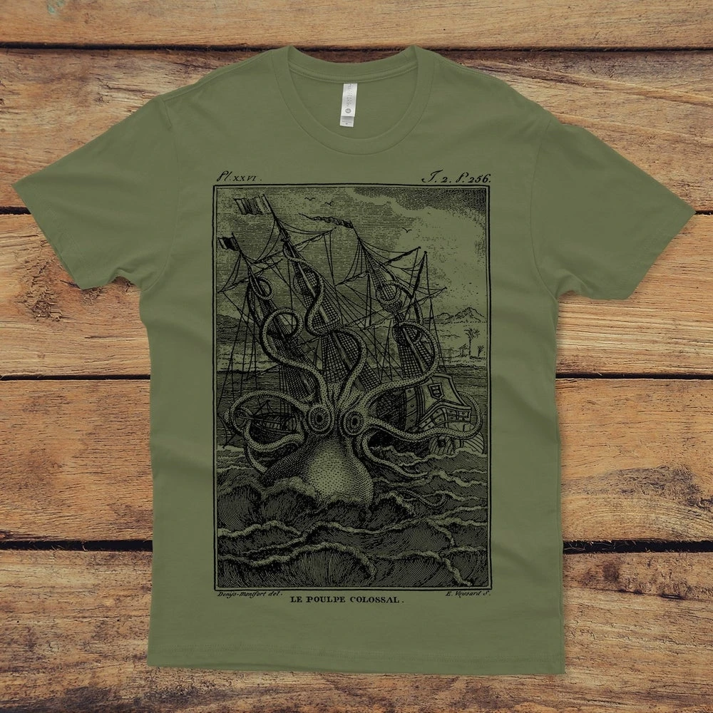 Футболка с рисунком осьминога унисекс футболка пирата Мужская (1) - купить по