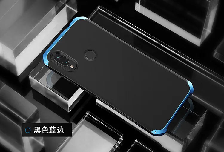 Текстурированная анти-осенняя Металлическая Рамка PC задняя для Redmi Note 7 5 Note7 Global алюминиевый сплав бампер чехол Note 6 Pro крышка с подарком