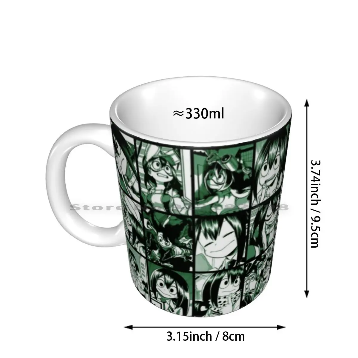 Керамические кружки Tsuyu Asui коллаж цветная версия кофейные чашки кружка для