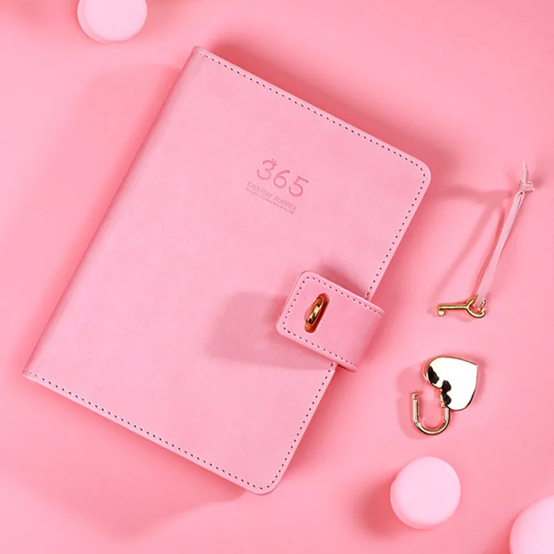 365 блокнот-планировщик с замком A5 цветная внутренняя страница иллюстрация