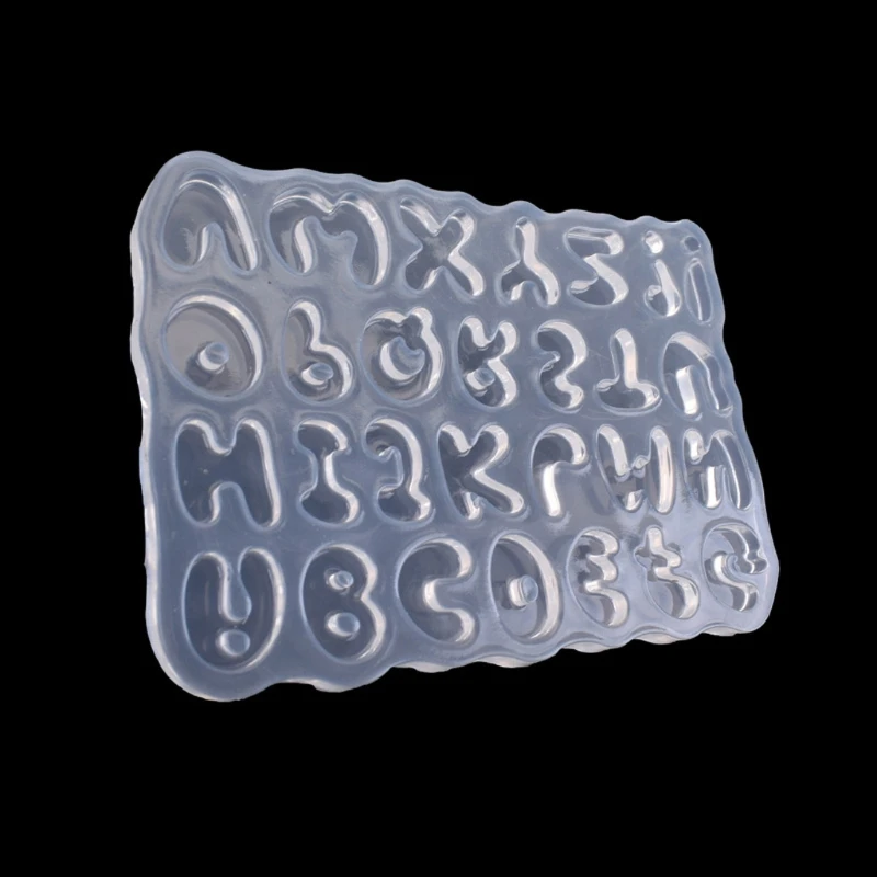 

Cartoon Letters Epoxy Resin Casting Mold Alphabet Keychain Pendant Alphabet Mold K3KC