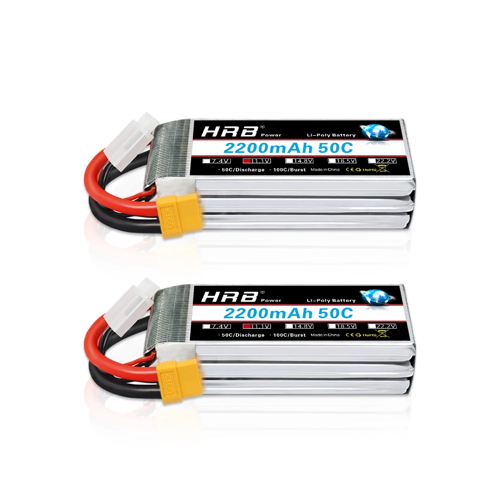 1/2 шт. HRB 3S LiPo батарея 11 1 В 2200 мАч 50C для радиоуправляемого автомобиля с разъемом Deans