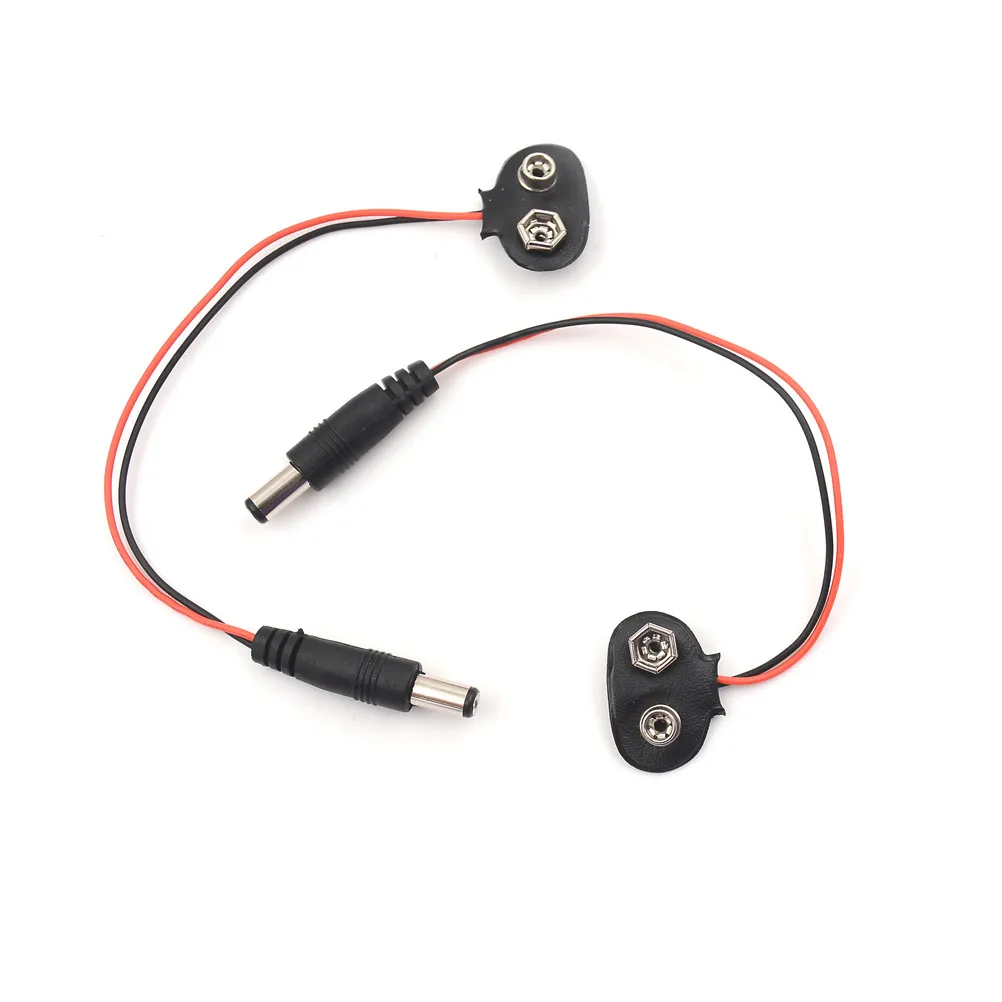 10 шт. к DC 9 в мужской зажим линии батарея адаптер для Arduino R3 Jack DIY разъем батареи