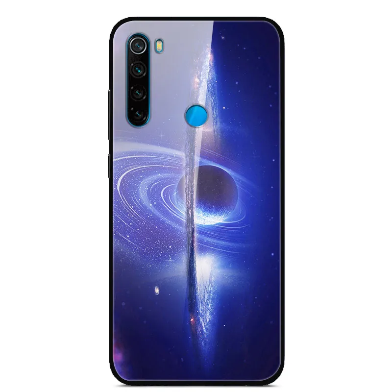 34 Для Xiaomi Redmi Note 8 T чехол из закаленного стекла жесткий чехол для телефона для Xiaomi Redmi Note 8 T Задняя крышка Redmi Note8T 8 T мягкий бампер - Color: 34