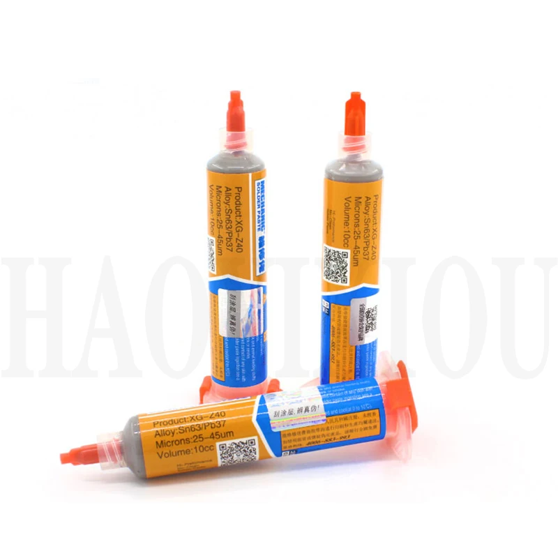 2 шт 10CC механик оловянный XG-z40 флюс паяльной пасты Sn63/Pb37 25-45um шприц для PCB SMD мобильного телефона ремонт XG z40