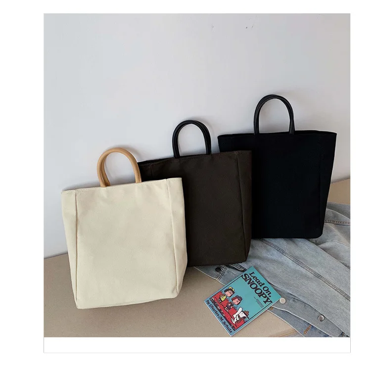 New fashion simple leisure Tote Bag student schoolbag large capacity canvas briefcase