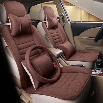 WLMWL универсальный кожаный чехол для сидений автомобиля для Volvo s60 s80 c30 s40 v40 v60 xc60 xc90 xc70 Автомобиль Стайлинг все модели автомобиля - Название цвета: coffee pillow