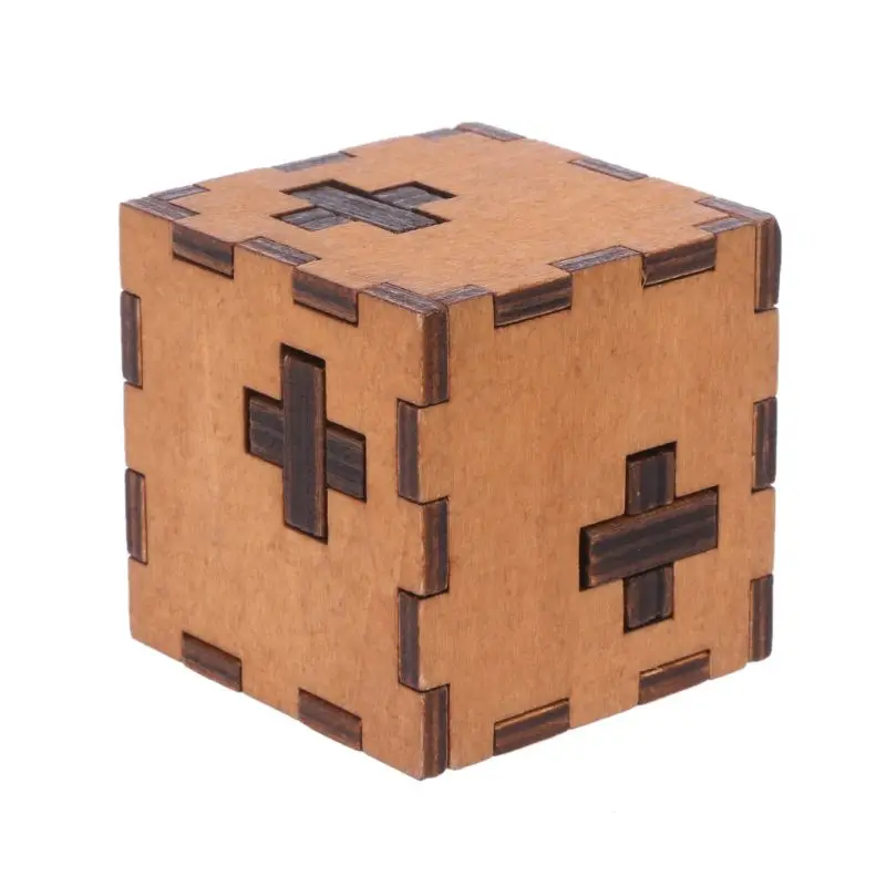 

57EE New Switzerland Cube Wooden Secret Puzzle Box Wood Toy Brain Teaser Toy For Kids