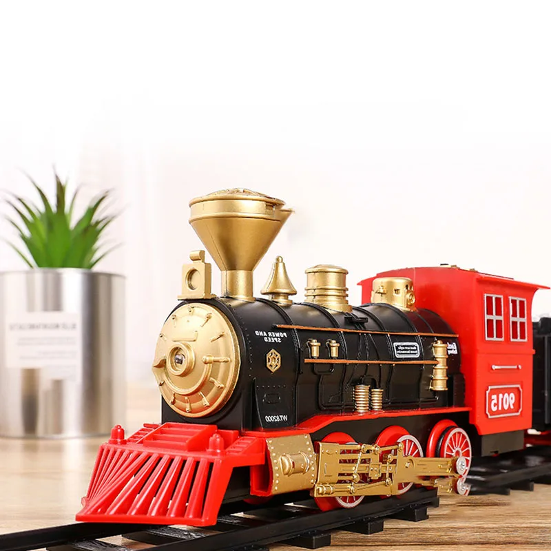 Simulation Electric Track Classical Model Toy High-speed Rail Train Retro Steam Train Toy Boy