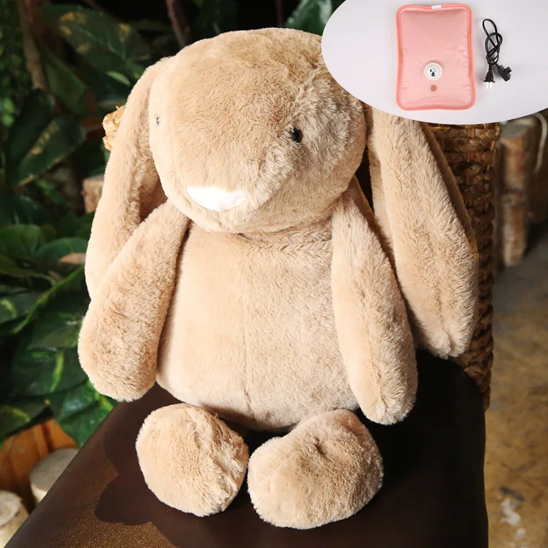 Brown Rabbit Милый мешок для горячей воды Электрический нагрев грелка плюшевый мультфильм кролик грелка для рук впрыска воды ручной Po теплый ребенок JJ50372 - Цвет: Brown Rabbit