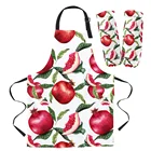 Фартук женский, детский, без рукавов, с принтом фруктов, Красного граната