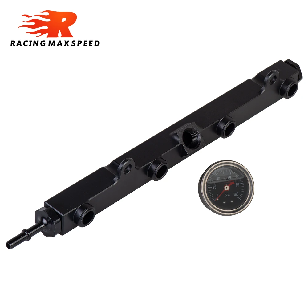 

K SERIES FUEL RAIL SUIT FOR H0NDA K20 K24 RSX CIV1C SI INTEGRA EP3 With 0-100PSI Black Gauge