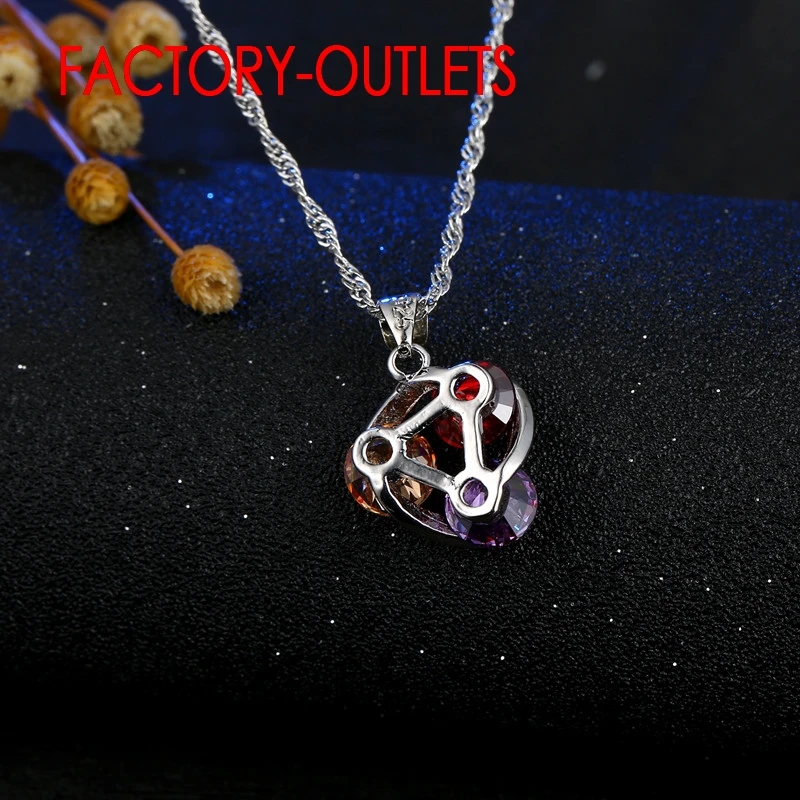 Модное женское ожерелье-Кольцо из стерлингового серебра 925 пробы серьги-кольца с