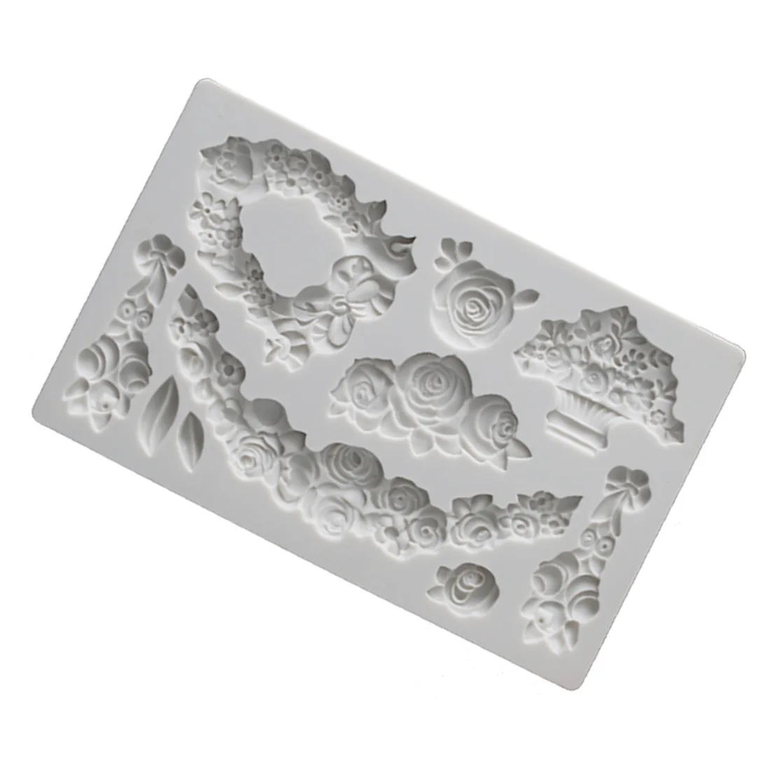 Форма для кексов из полимерной глины с узором розы силиконовая форма смолы 3d