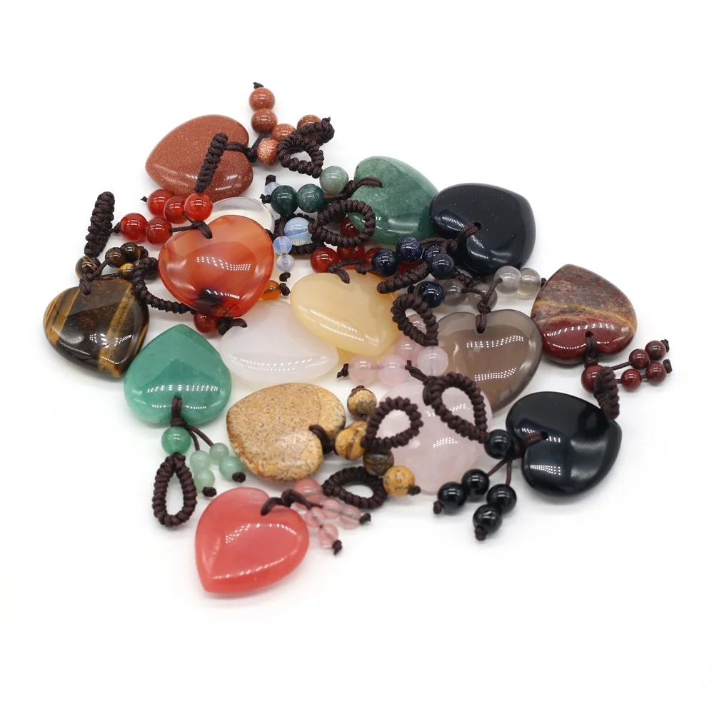 Брелок из натурального камня сердце